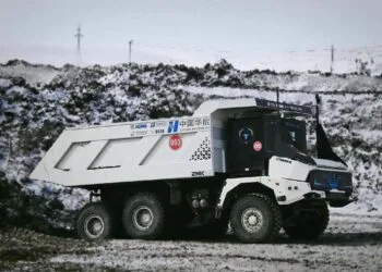 China 5G autonomous vehicle mining huawei