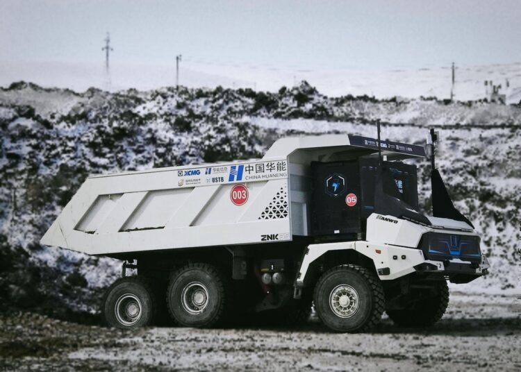 China 5G autonomous vehicle mining huawei