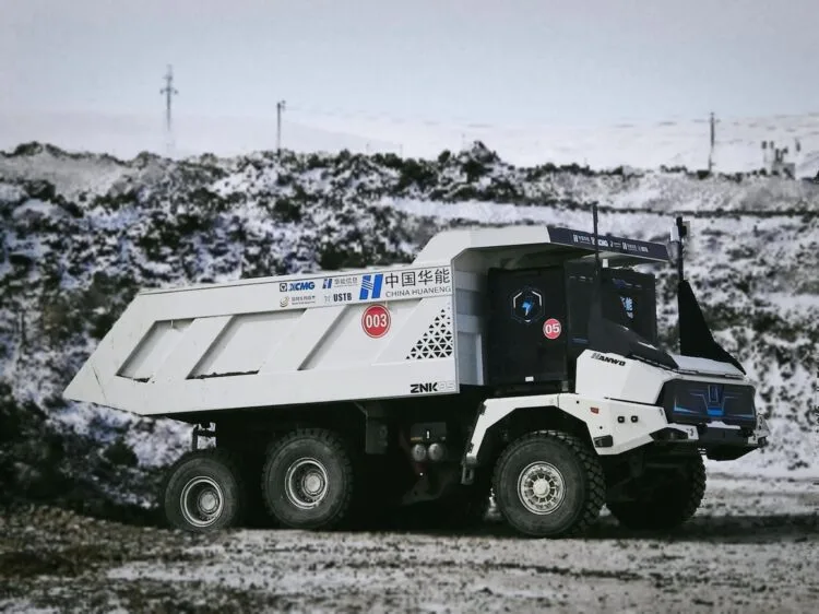 China 5G autonomous vehicle mining huawei