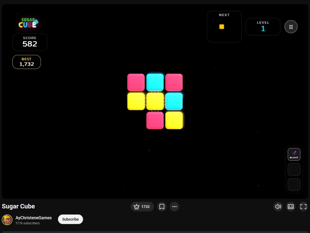 YouTube Playables Sugar Cube