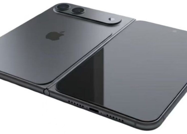 Apple foldable iPhone CAD render