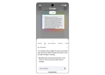 Google Circle To Search scam detection