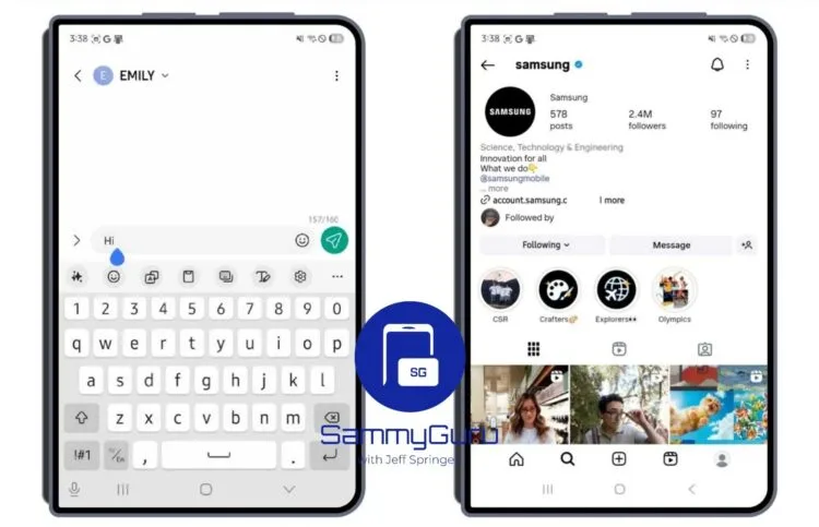 samsung wide-screen foldable smartphone wide fold rumour