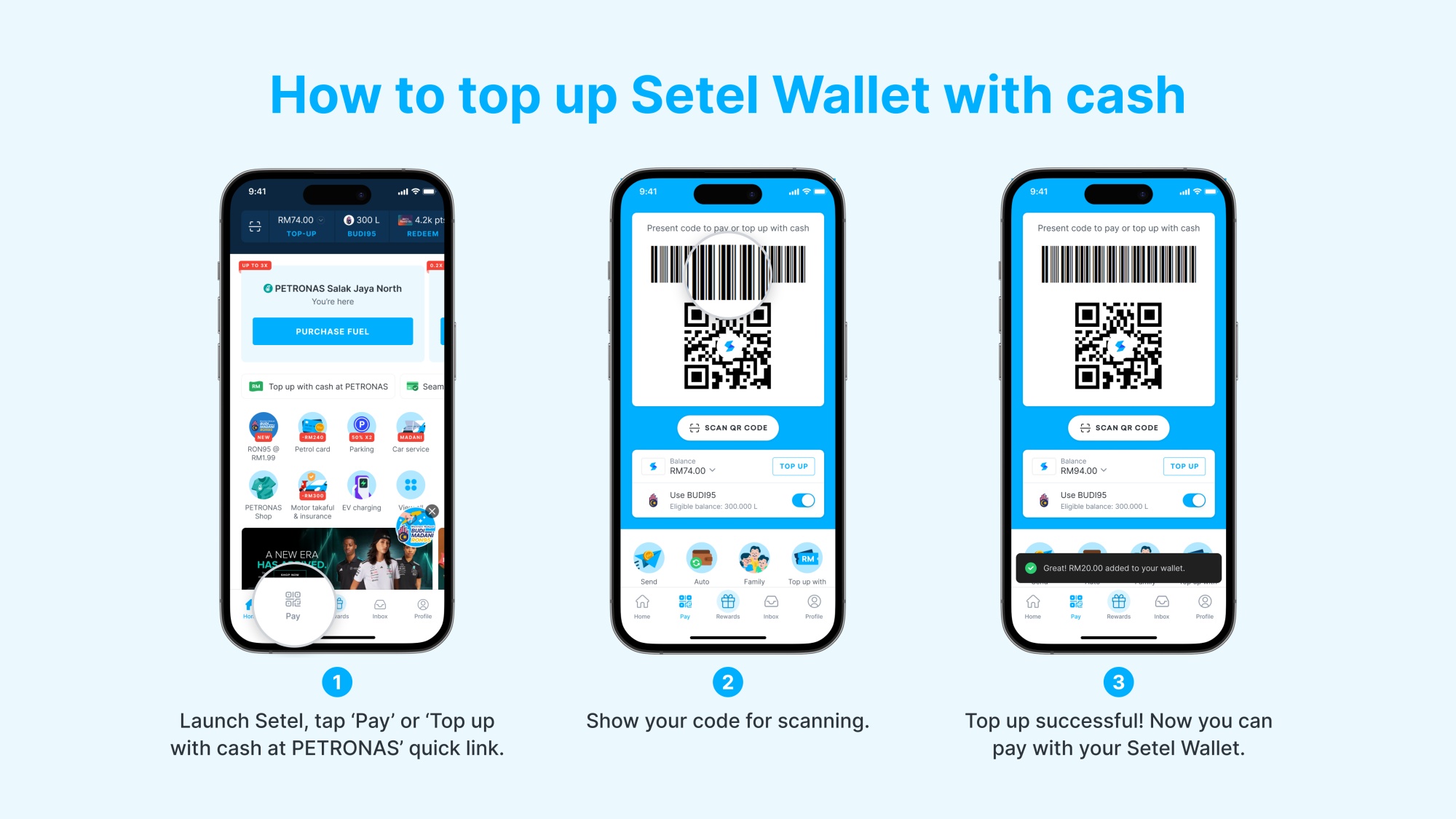 Setel cash top-up