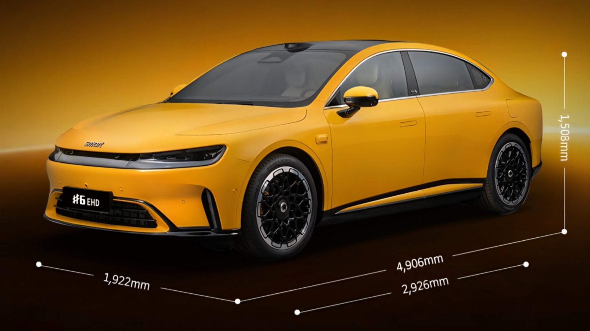 smart hashtag 6 ehd hybrid sedan revealed