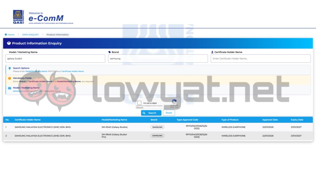 Galaxy Buds4, Buds4 Pro Appear In SIRIM