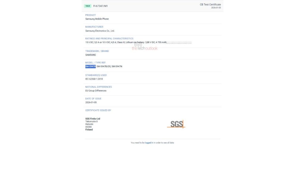 Samsung Galaxy S26+, A57 5G, A37 5G Battery, Charging Specs Revealed