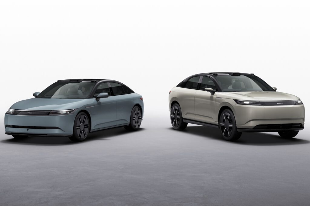 Sony Honda Mobility Afeela 1 left Prototype 2026 right