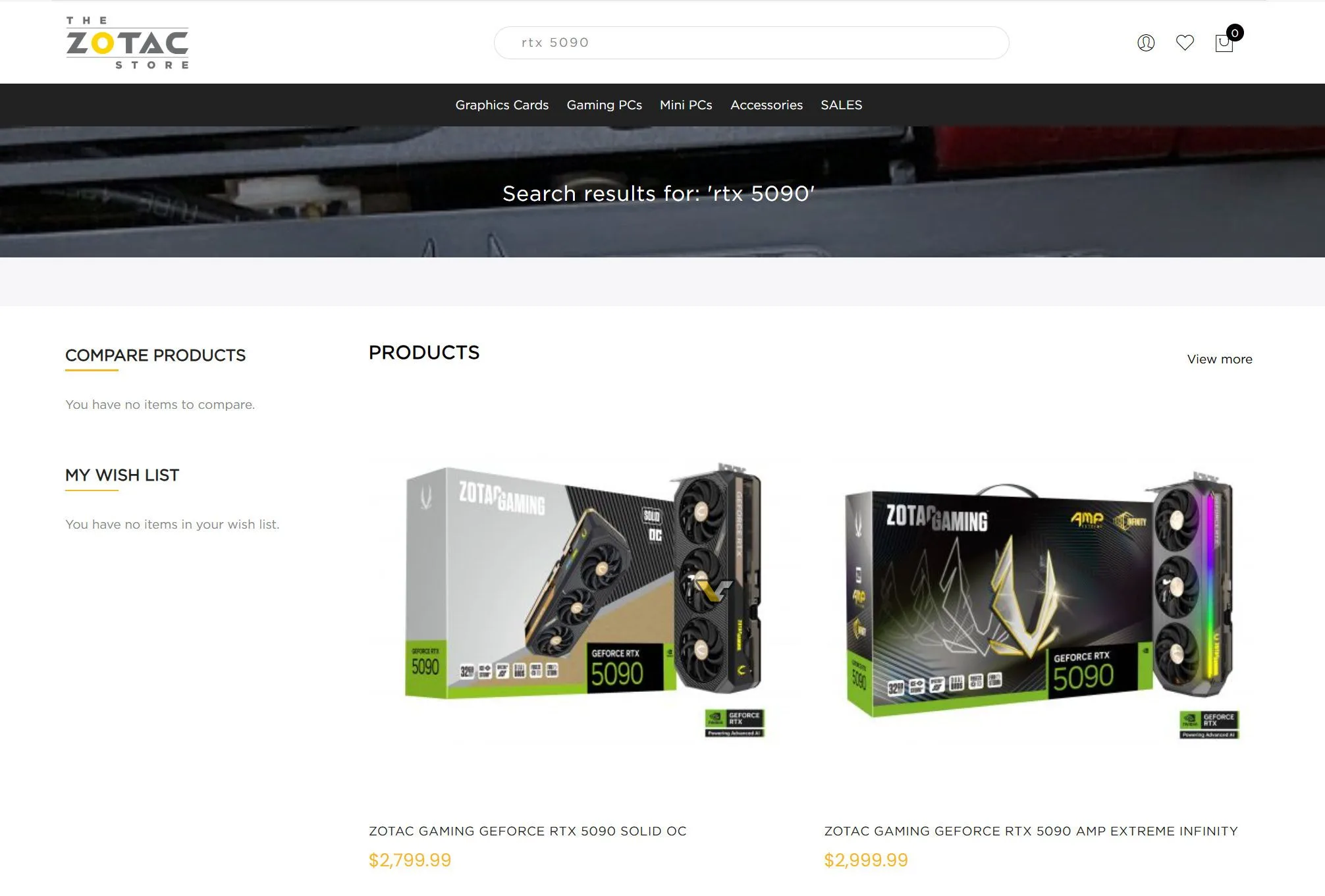 Zotac Cancels RTX 50 Series Preorders And Then Relists GPUs At Higher Prices 3 Zotac Cancels Orders Relists Higher Prices 2
