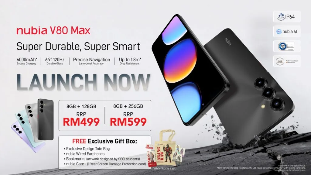 nubia V80 Max Now Available In Malaysia; Starts From RM469 6 nubia V80 Max Now Available In Malaysia