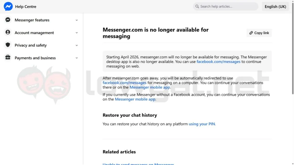 Meta To Shut Down Messenger Web On April 2026