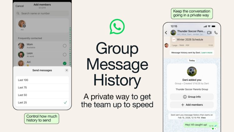 WhatsApp Group Message History