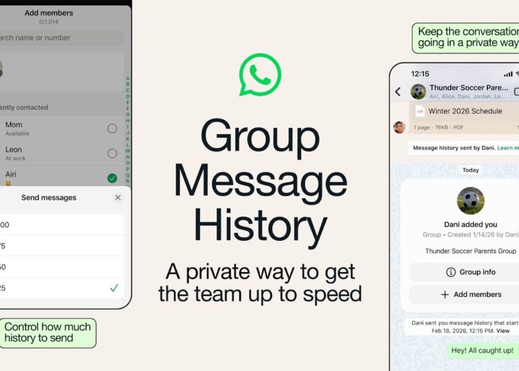 WhatsApp Group Message History