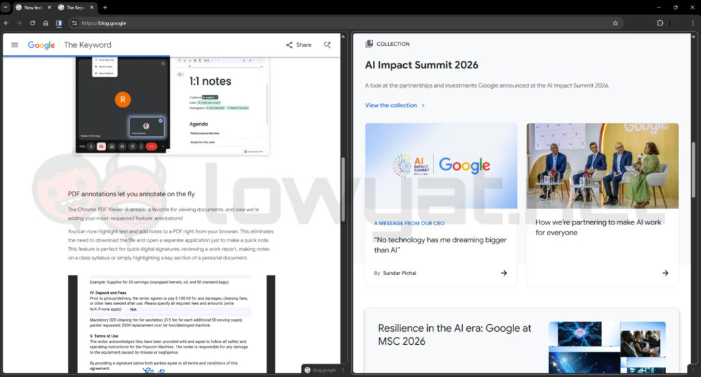 google chrome split view new features 4