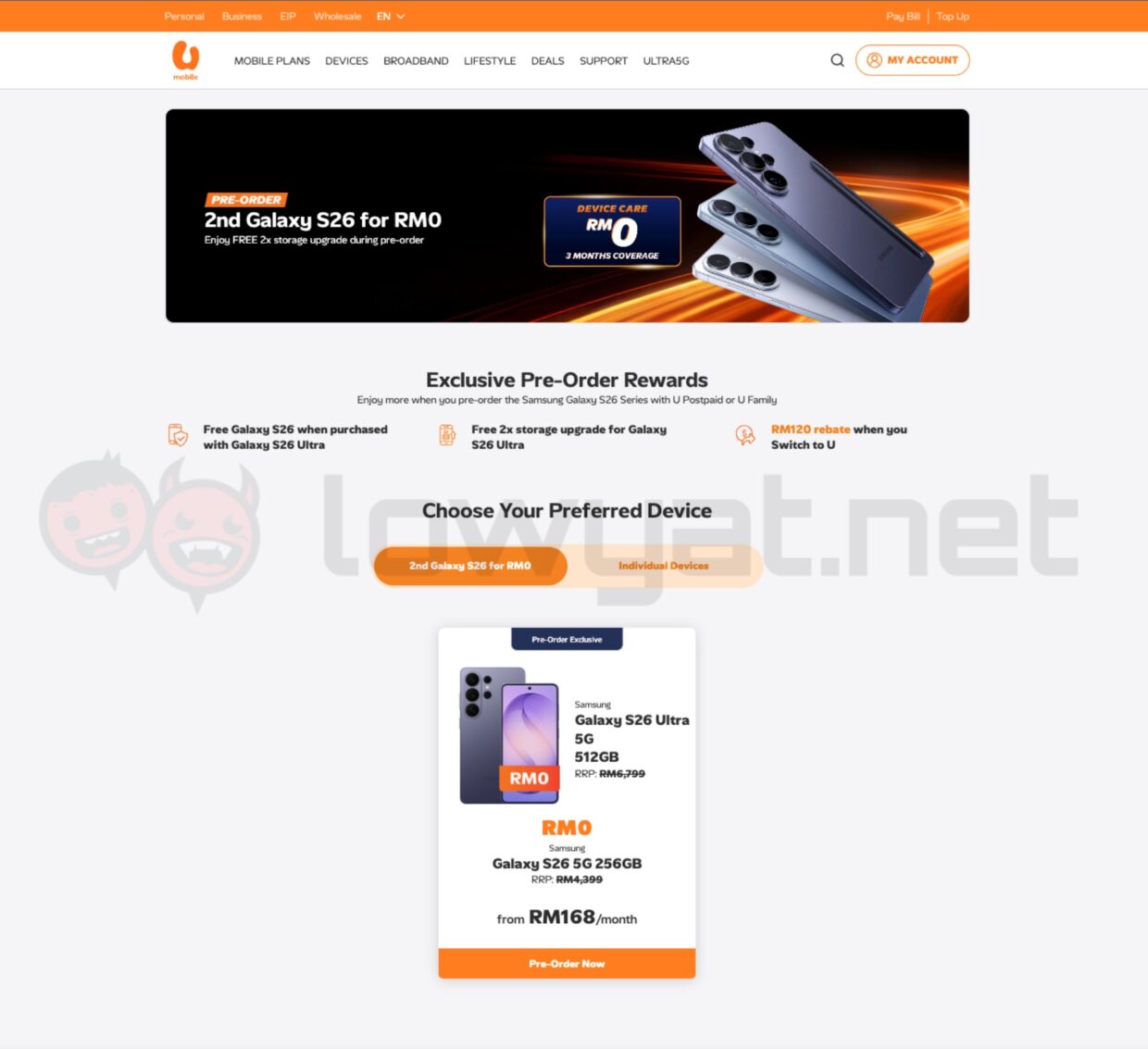 amsung galaxy s26 series pre-order maxis yes 5g celcomdigi u mobile