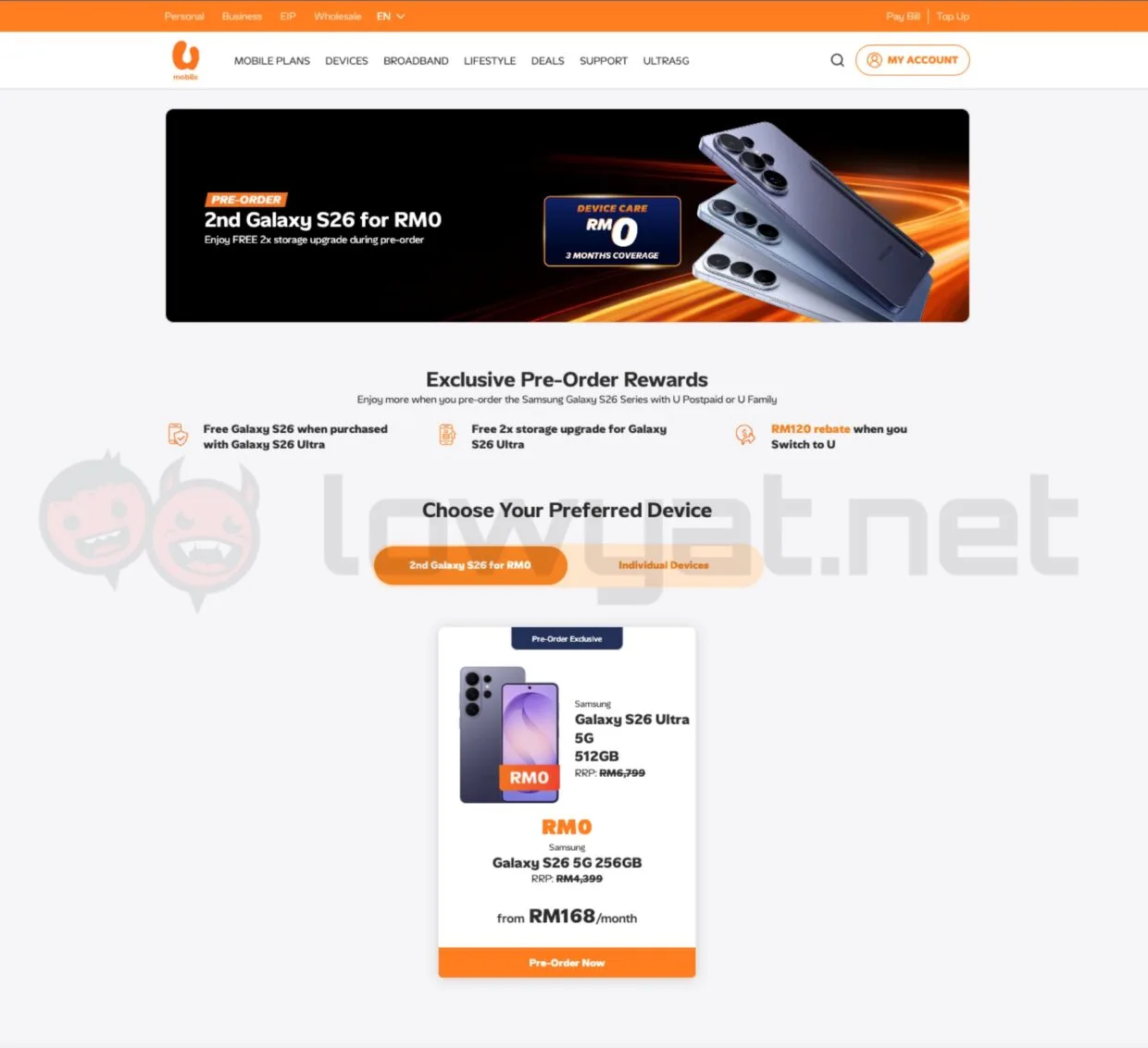 amsung galaxy s26 series pre-order maxis yes 5g celcomdigi u mobile