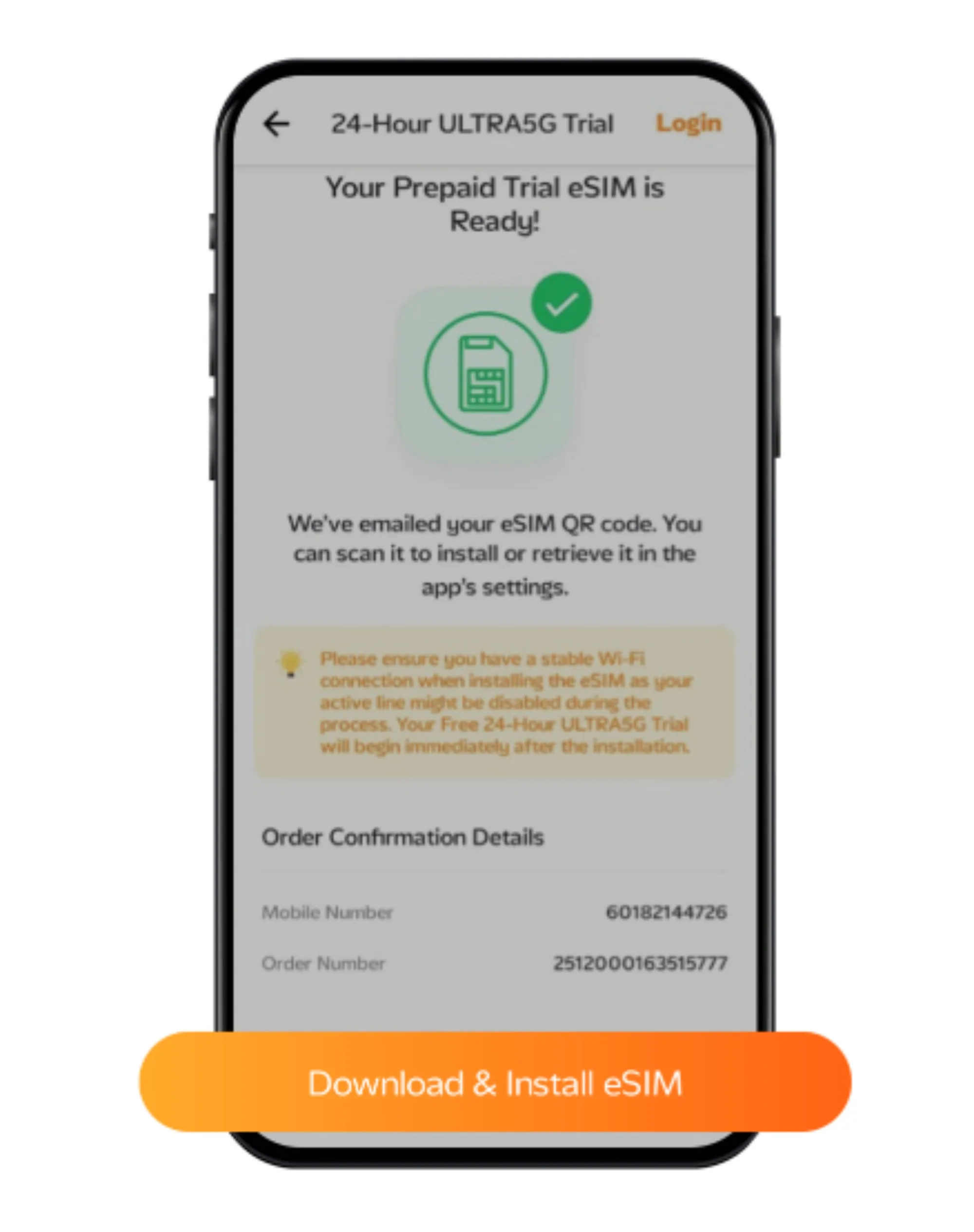 u mobile free tourist 24-hour esim how-to