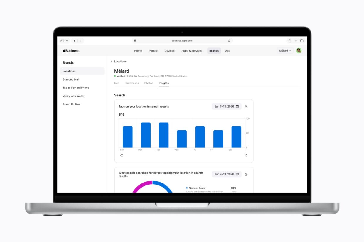 Apple Business brand management location insights