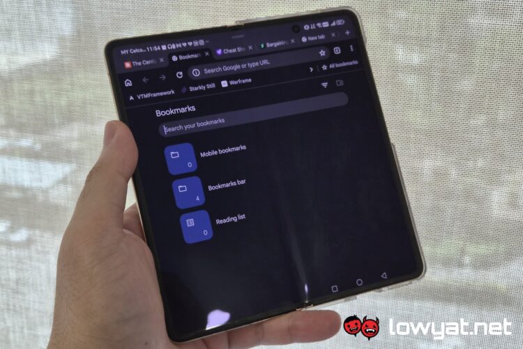 HONOR MAgic V5 bookmark bar home