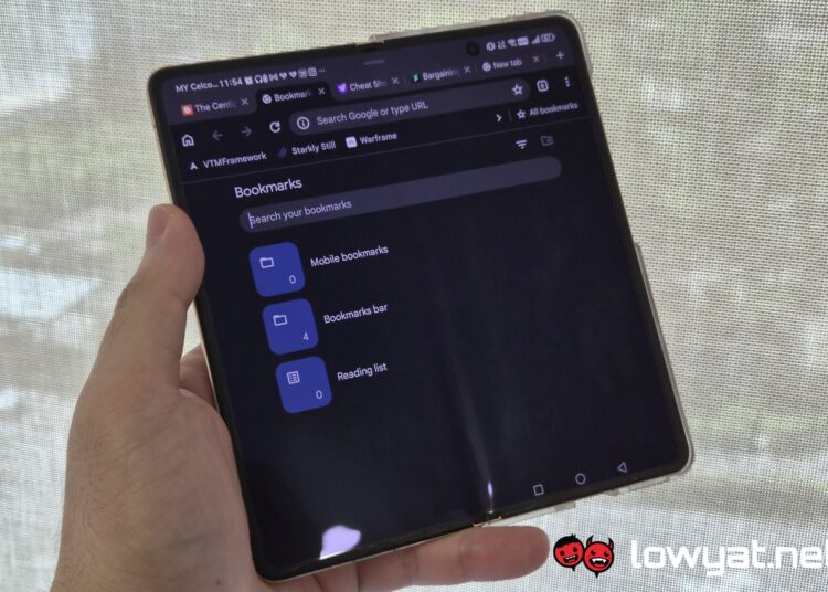 HONOR MAgic V5 bookmark bar home
