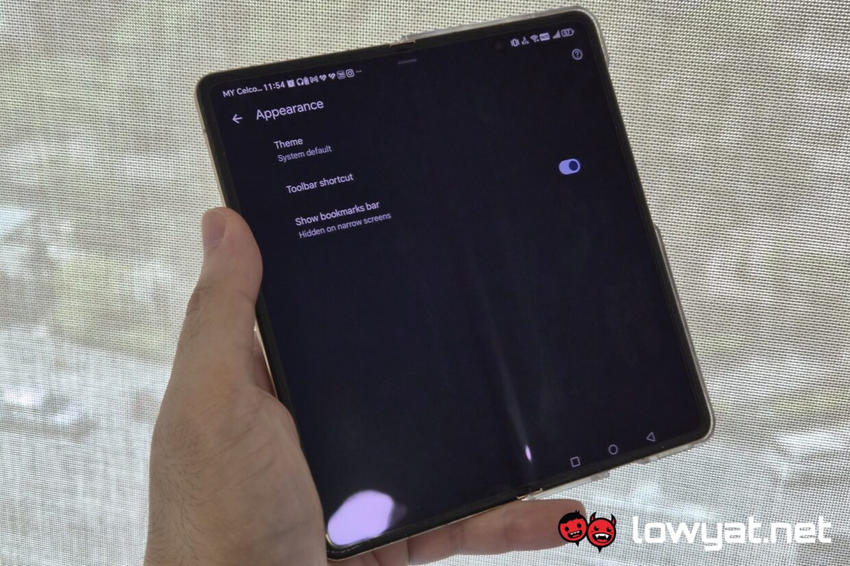HONOR MAgic V5 bookmark bar setting