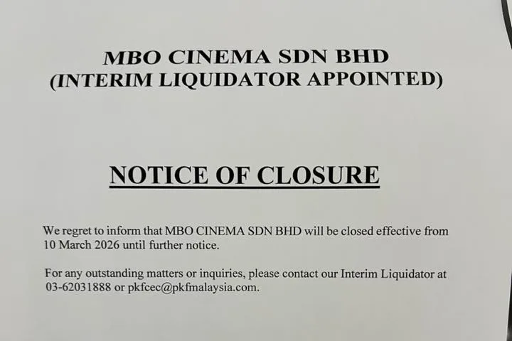 MBO Cinemas notice of closure
