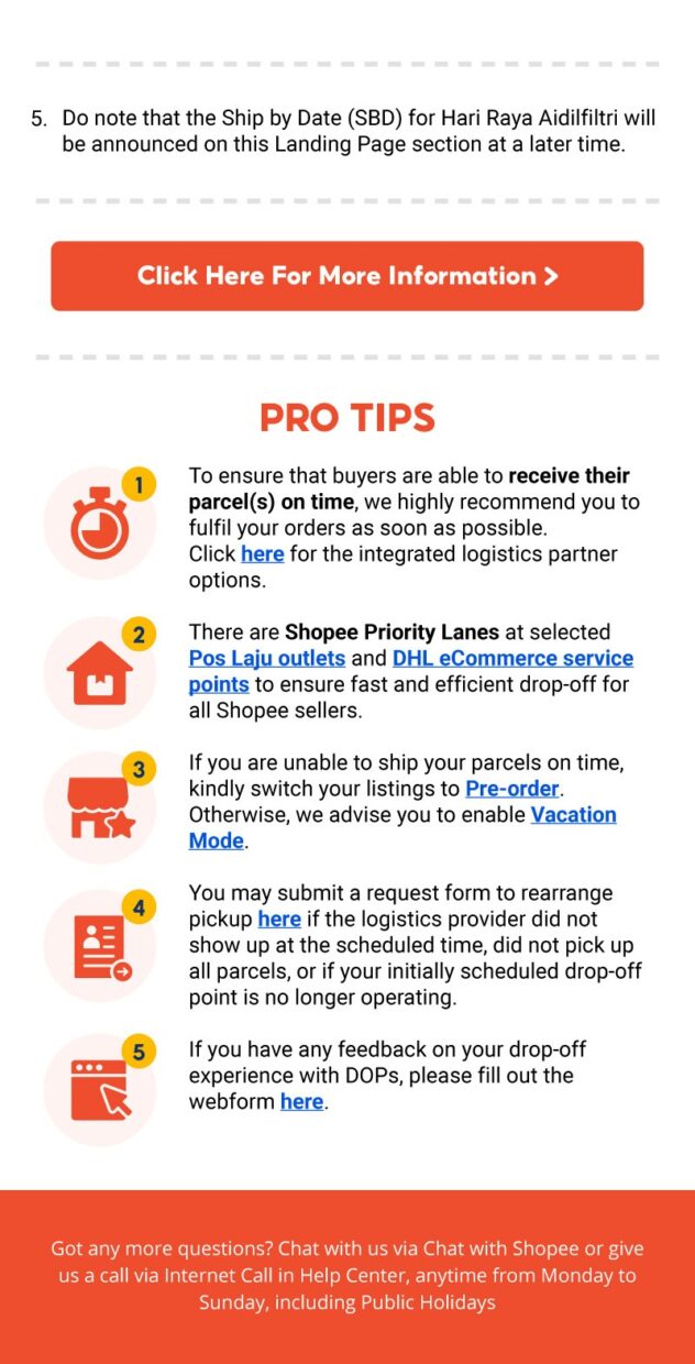 Shopee Deadline Hari Raya Aidilfitri