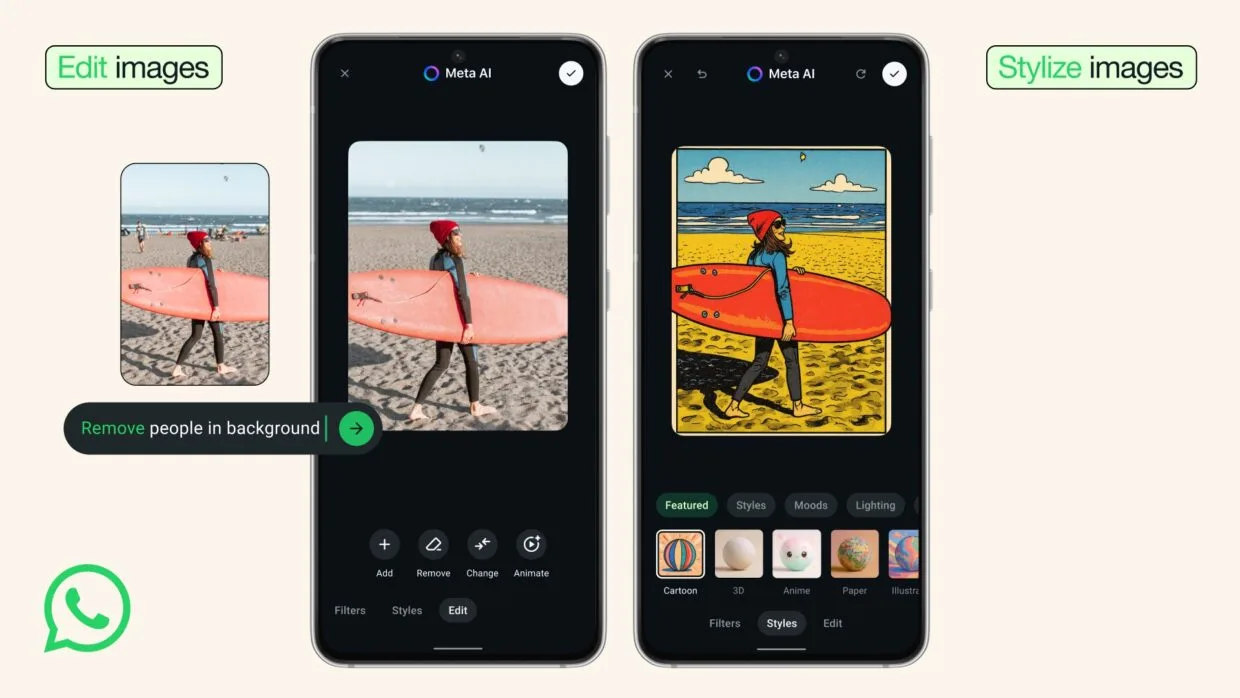 WhatsApp edit images in chat
