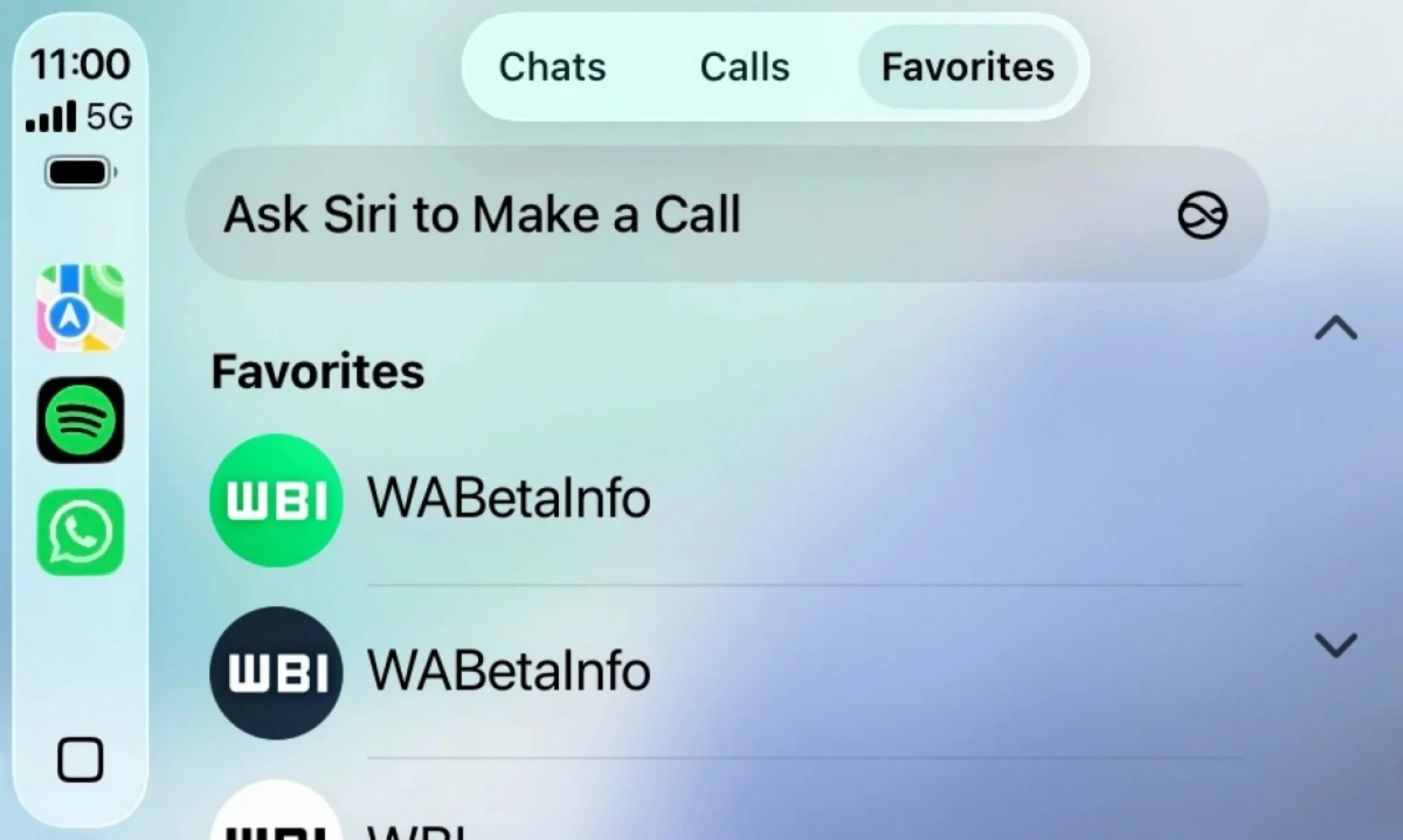 WhatsApp native Apple CarPlay app beta