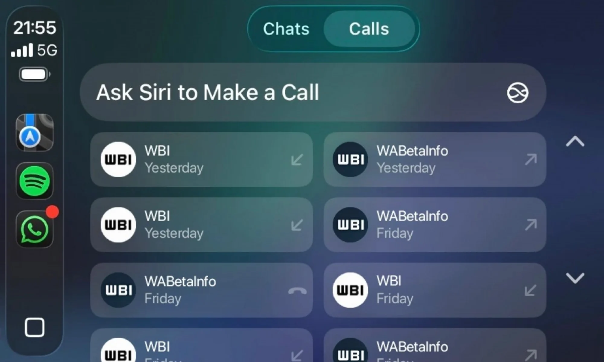 WhatsApp native Apple CarPlay app beta