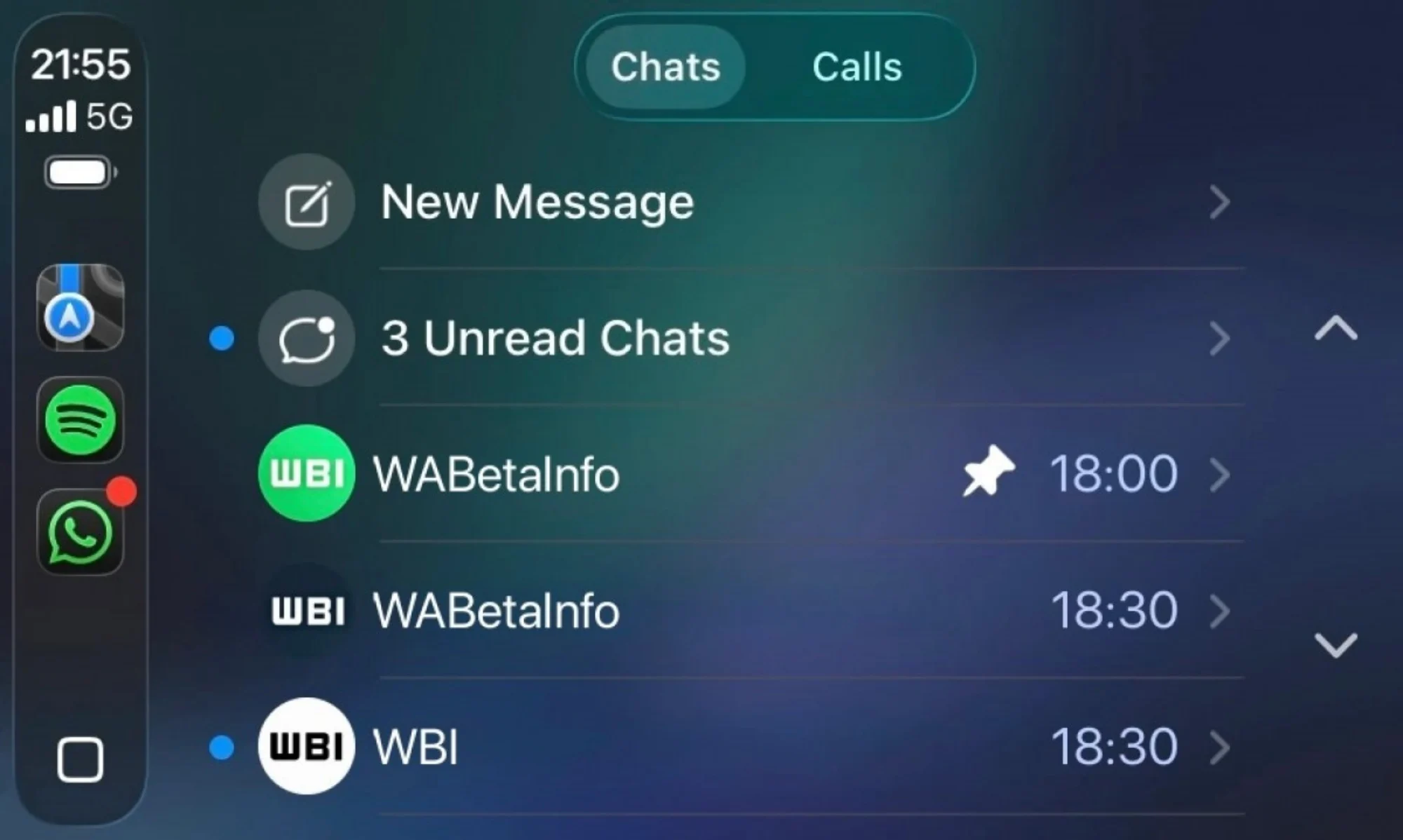 WhatsApp native Apple CarPlay app beta