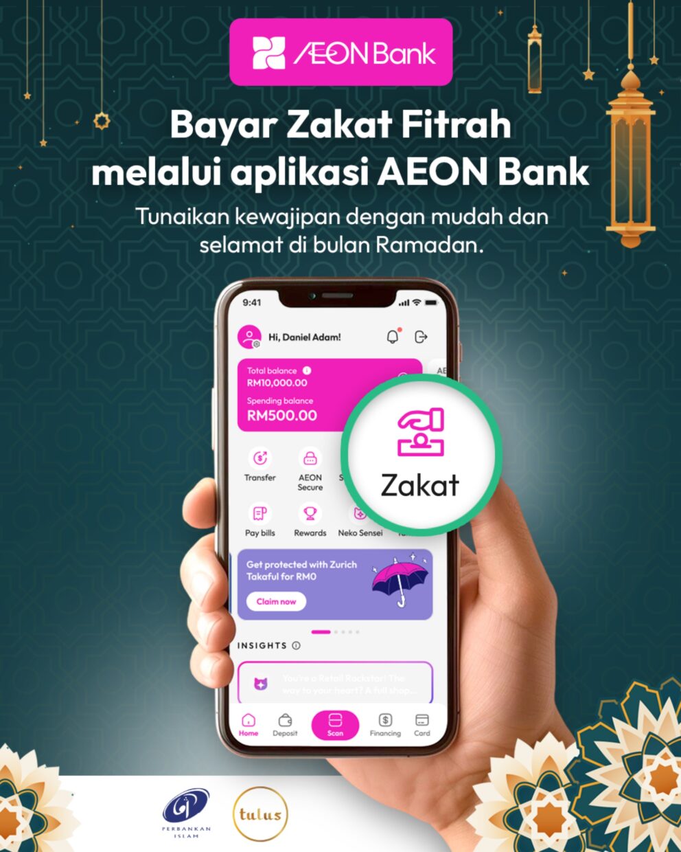 AEON Bank Zakat payment