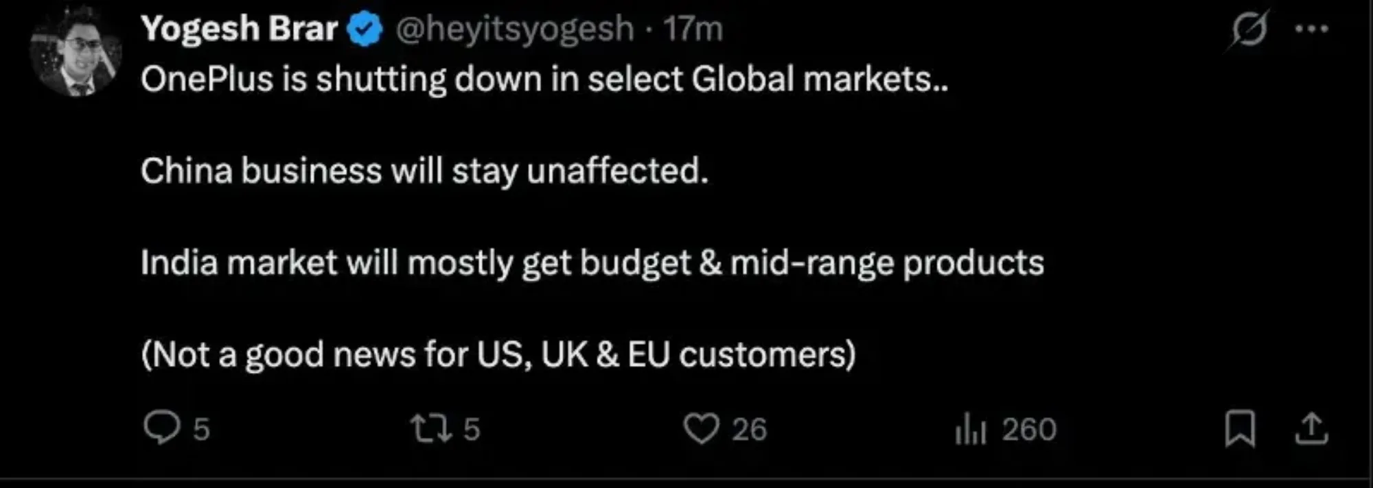 OnePlus shutdown rumour