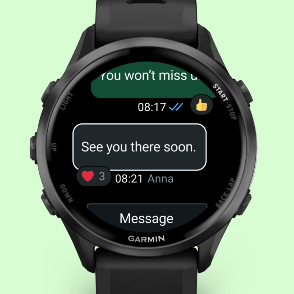 Garmin WhatsApp app
