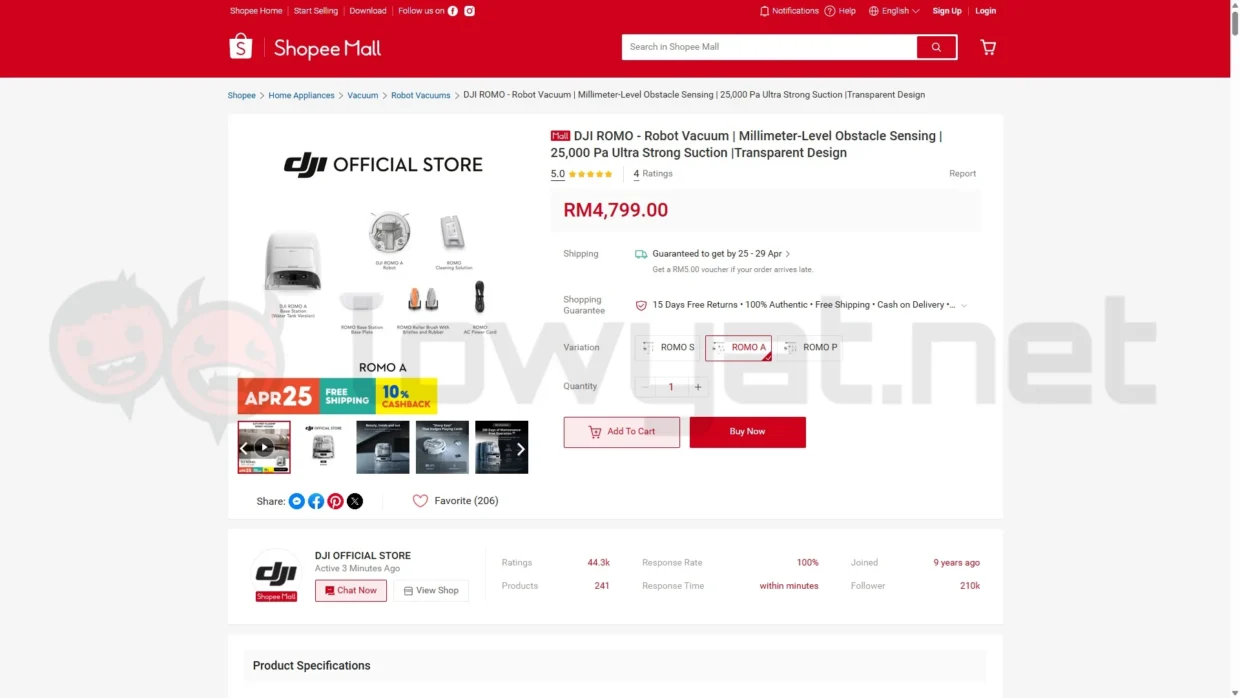 DJI ROMO Robot Vacuum Now Official In Malaysia