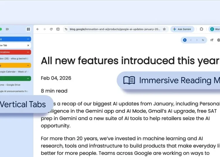 Google Rolls Out Vertical Tabs, Reading Mode For Chrome