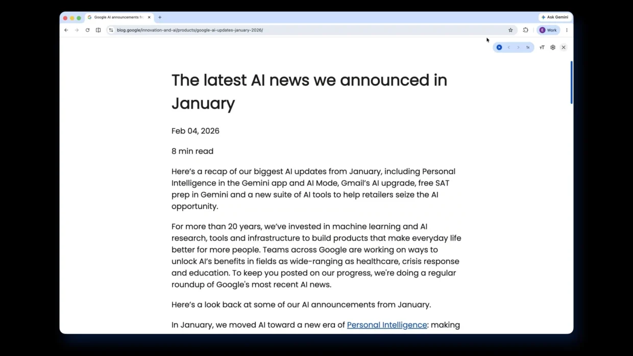 Google Rolls Out Vertical Tabs, Reading Mode For Chrome
