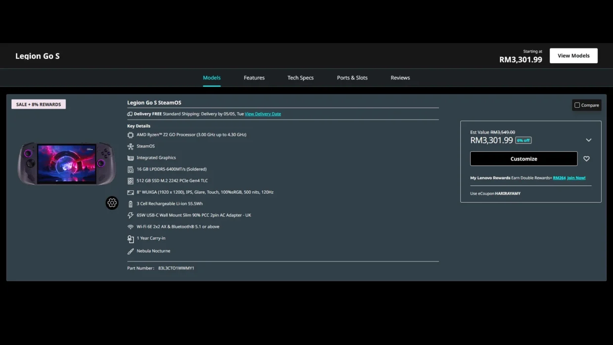 Lenovo Legion Go S Malaysia
