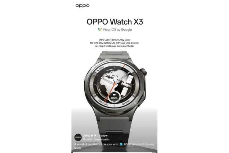 OPPO Watch X3 teaser