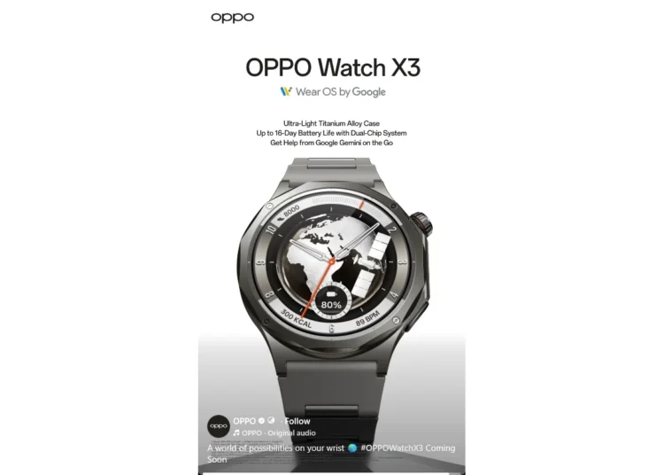 OPPO Watch X3 teaser