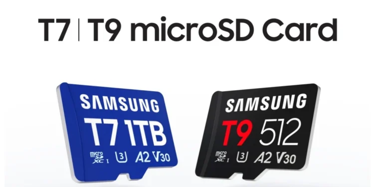 Samsung Unveils T7, T9 microSD Cards