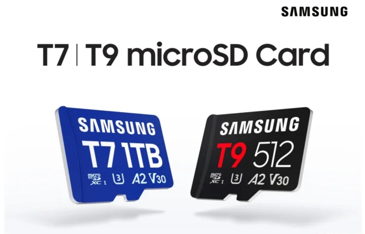 Samsung Unveils T7, T9 microSD Cards