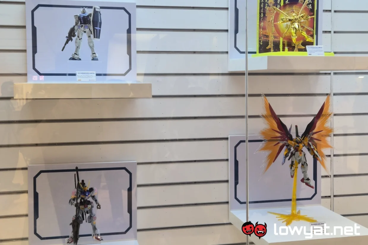 The Gundam Base Malaysia exclusives display