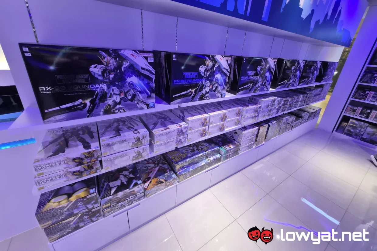 The Gundam Base Malaysia shelves