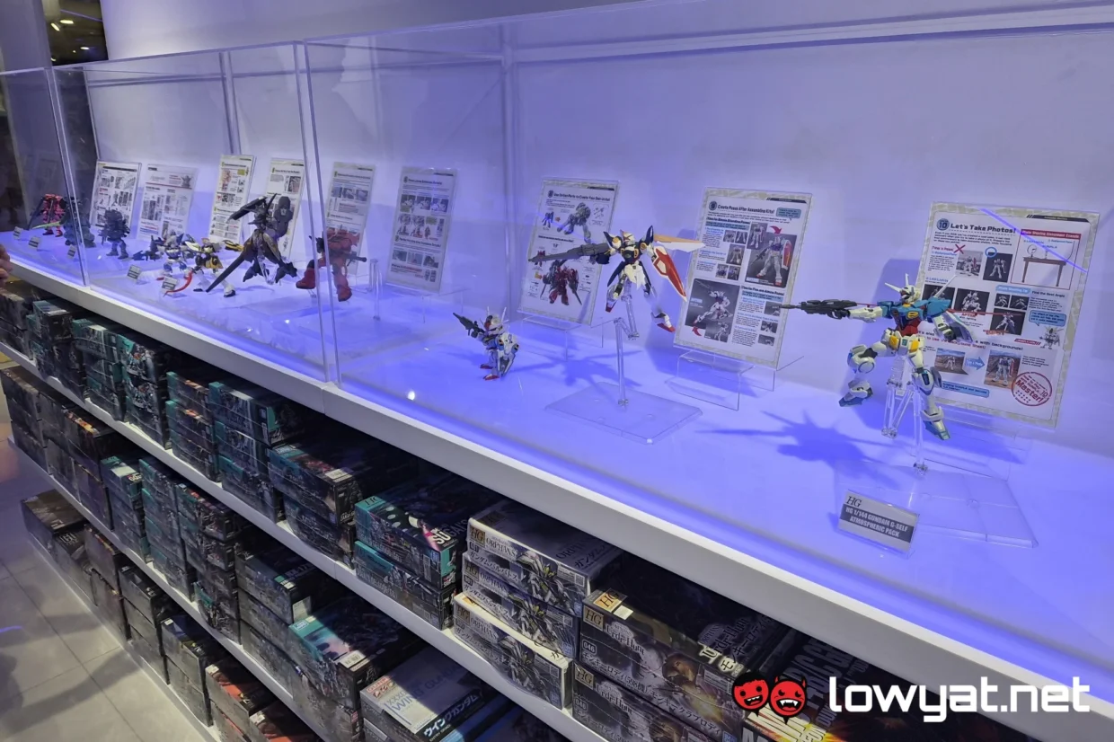 The Gundam Base Malaysia shelves + display 2