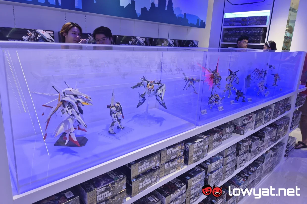 The Gundam Base Malaysia shelves + display 3