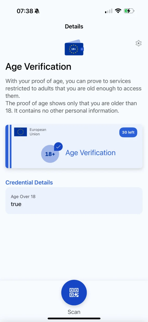 European Union age verification app