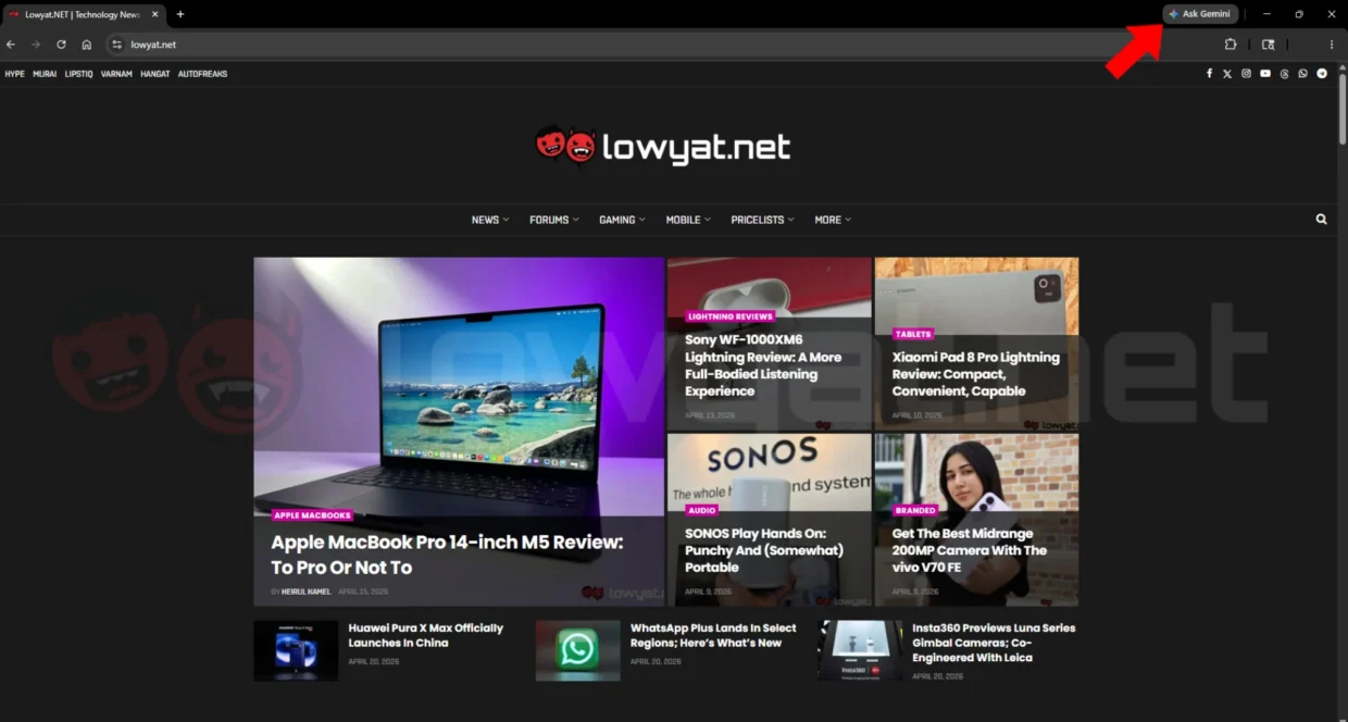 google gemini chrome integration malaysia