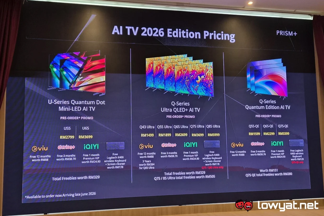 2026 PRISM+ TV prices