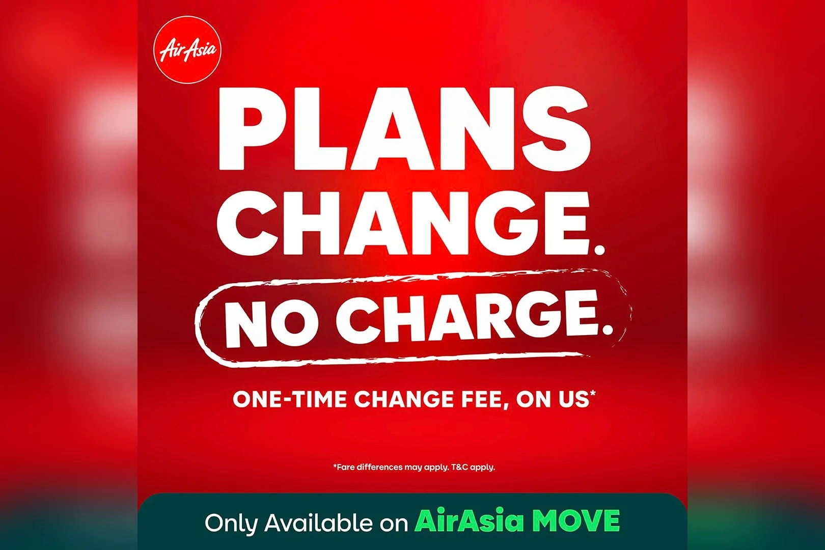 AirAsia MOVE 1x Zero Change Fee